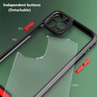 Étui antichoc en Silicone pour iPhone, compatible modèles 12, 11 Pro, X, Pro Max, monture militaire, transparente, acrylique, housse arrière, résistant aux chocs