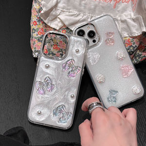 Nhựa <span class=keywords><strong>Epoxy</strong></span> trường hợp điện thoại Ins 3D kim cương Bling trường hợp đối với <span class=keywords><strong>iPhone</strong></span> 15 thời trang bạc long lanh keo Bướm điện thoại trường hợp đối với <span class=keywords><strong>iPhone</strong></span> - Product Image 5