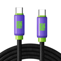 Cable USB C a C de 240W de Alta Resistencia, Transferencia de Datos de Alta Velocidad de 480Mbps, Cable de Carga Rápida para Teléfonos, Laptops y Dispositivos de Juego