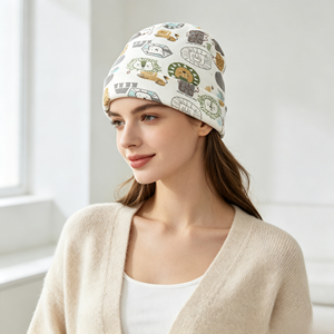 <span class=keywords><strong>Bonnet</strong></span> bébé tricoté ajustable et coloré pour garçons et filles, motif dessin animé mignon, idéal pour les voyages, chaud, style Europe et Amérique - Product Image 3