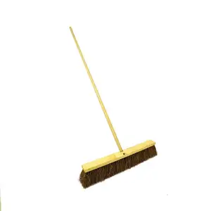 wooden broom And Mop Push Heavy Duty Outdoor Palmyra Wood Head Yard Broom Outdoor Broom Sweep