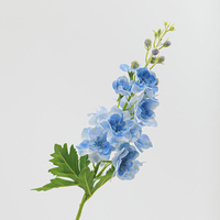 Orchidée artificielle de haute qualité au toucher réel en latex, fleur de delphinium en forme d'os de vache, fleur blanche et bleue pour la décoration de mariage et de table à la maison