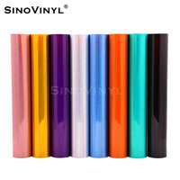 Vinilo Holográfico Brillante SINOVINYL, Láminas de Vinilo para Plotter de Corte Gráfico, Vinilo de Corte Permanente en Oferta, 0.61*50M/1.22*50M