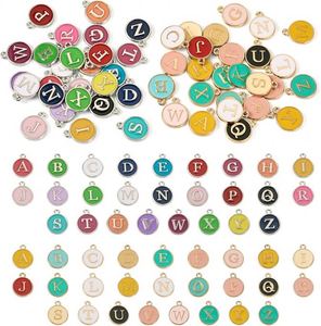 Colgantes con Letras, Dijes con Iniciales, Alfabeto Esmaltado de Doble Cara para Hacer Joyas DIY, Collares, Pendientes y Pulseras - Product Image 1