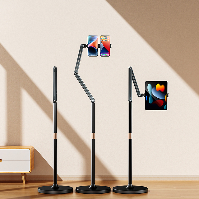 360-degree Overhead Bed iPad Phone Adjustable Universal Compatible With Height Adjustable Phone Metal Holder Tablet Floor Stand