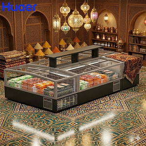 Congélateur vitrine commercial incurvé à économie d'énergie pour supermarchés, idéal pour Lulu et <span class=keywords><strong>Carrefour</strong></span> - Product Image 1
