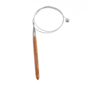 Agujas de <span class=keywords><strong>Ganchillo</strong></span> Tunisiano de Bambú con Cable de Acero, Agujas de <span class=keywords><strong>Ganchillo</strong></span> Afgano con Cable de Acero para Alfombras, Mantas y Tapetes Hechos a Mano - Product Image 5