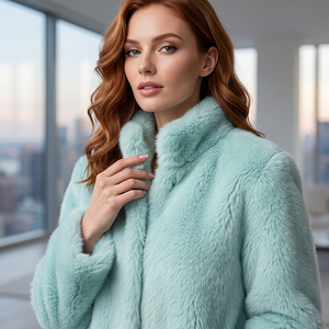 Tessuto in Finta Pelliccia di Visone Morbido, Traspirante e Caldo per Cappotti Invernali, Abbigliamento alla Moda, Ecologico e Vegano, Personalizzabile su Ordinazione - Product Image 3