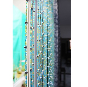 Good Selling Bohemian Hippy Beaded Doorway Garland Boho <b>Curtain</b> 190 cm Glass Bead Strands with Jingle Bells Available for Sale - Product Image 2