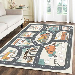 Alfombras de Terciopelo de Cristal para Habitación Infantil, de Pelo Corto, Hechas a Máquina, Modernas, de Color Sólido, Antideslizantes, Tapetes de Juego para Niños - Product Image 1