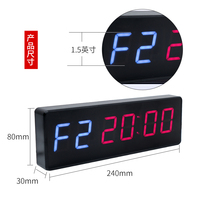 Tuoxing 1,5 Zoll 6-stellige LED Digitale Elektronische Weckeruhr für Innenräume, Günstige Mini-Wanduhr, Intervall-Timer, Fitness-Timer
