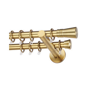 Ensemble de tringles à rideaux sur mesure, taille et couleur personnalisées, tringles à rideaux doubles avec accessoires pour la décoration de la maison - Product Image 2