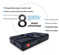 Baterai Lithium Mini DC PoE UPS Cadangan Darurat Kecil 5V 9V 12V Catu Daya Tak Terputus untuk Router WiFi dan Modem Optik