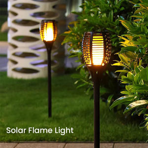 Lámpara <span class=keywords><strong>Solar</strong></span> LED OVO-040 con Forma de Llama para Jardín, con Sensor de Luz, IP65 Impermeable, Decorativa para Exteriores, Iluminación de Caminos - Product Image 3