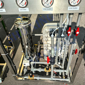 מערכת טיפול במים 250 ליטר לשעה, מסנן אוסמוזה הפוכה FRP 4040 דו-שלבית פלוס EDI DI עם מרכך חול ופחם לייצור קוסמטיקה - Product Image 4