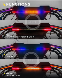 Barre lumineuse arrière universelle ultra-mince tout-terrain ATV/UTV 38 pouces 36W LED, étanche IP67 avec 9 modes de clignotement stroboscopique pour RZR <span class=keywords><strong>SSV</strong></span> - Product Image 4