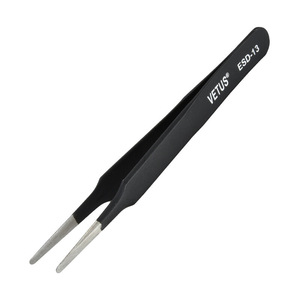 Vetus Tweezers ESD-13 Antistatic <b>Precision</b> Stainless Steel Pointed Clamping <b>Tool</b> - Product Image 1