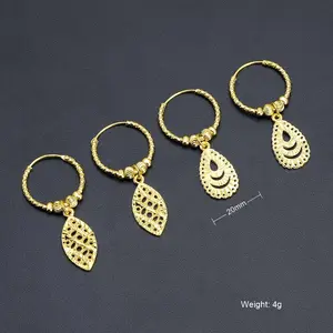 Jxx New Sale Fashion Water Drop Huggie Hoop Earrings Gold Earrings 24K Earings Jewelry Women