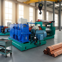 Mesin Pengaduk Karet Otomatis Dua Rol Zhitongda, Open Mixing Mill, Pendingin Air, Hemat Energi 90kW, Kontrol PLC, 380V