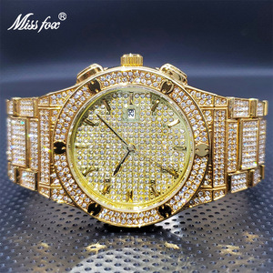 Luxury Unique Men's Diamond <strong>Watch</strong> For Men Round <strong>Gold</strong> <strong>Watch</strong> Custom Brand Dial Iced Out Zircon Luxury Quartz Wrist <strong>Watch</strong> - Product Image 2