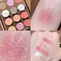 Vente en gros 12 couleurs poudre pressée caméléon haute pigmentation fard à paupières cosmétique lâche fard à paupières paillettes en vrac miroitant ombre à paupières