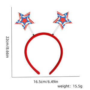 Drapeau américain Rouge Blanc Bleu Bandeau en plastique en forme d'étoile pour le 4 <span class=keywords><strong>juillet</strong></span> Jour de l'Indépendance - Product Image 6