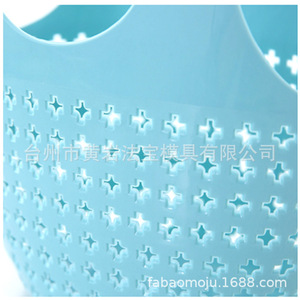 ตะกร้าอาบน้ำพลาสติกพร้อมหูจับ ขนาด 26x18x13 ซม. สำหรับจัดเก็บของในห้องน้ำ - Product Image 3