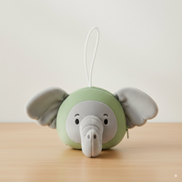 Porte-monnaie unisexe en peluche au design unique et personnalisé, écologique, avec pendentif éléphant en peluche confortable et porte-clés mignon