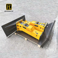 Brise-roche hydraulique de type skid loader SB40, 4-7 tonnes, version silencieuse latérale pour petite excavatrice PC70, démolition