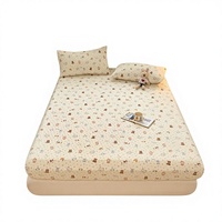 Drap-housse de protection de matelas double couche en gaze respirante pour l'été, usage domestique et dortoir