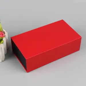 Libro Flip scatola con pulsante magnetico scatola da tè scatola regalo a mano logo stampato