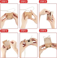 Sacs cadeaux en papier kraft et ficelle de jute ANCIENTPWR 20 en forme de maison en pain d'épices pour bonbons et friandises de Noël