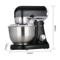 Batteur sur socle 1000W 5L avec bol mélangeur en SUS304, tête inclinable, boîtier en aluminium moulé sous pression, 8 vitesses, mélangeur planétaire avec moteur en cuivre pur