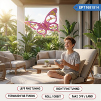 Avion RC Papillon Série EPT : Jouet Volant Interactif avec Mode Décollage et Mode Sans Tête, Électrique, pour Intérieur et Extérieur