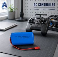 Batterie liquide AOTAI durable 7,4 V 2000 mAh 18650 à cathode ternaire, 500+ cycles, température de fonctionnement de -20°C à 60°C, pour équipement audio et maison intelligente