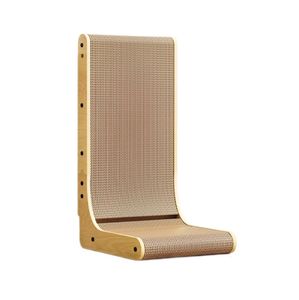 Sıcak satış Modern klasik duvara monte kedi tırmalama tahtası ahşap oluklu çan topu kedi tırmalama cihazı - Product Image 6