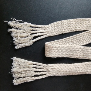 Cintura Intrecciata Stile Boho Con Nappe E Perline Di Legno Per Donna, Marrone Chiaro, Cintura Decorativa In Corda Per Abiti E Gonne, Vita Regolabile, Accessori Moda Donna