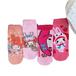 ถุงเท้าสั้นมายเมโลดี้สำหรับเด็กผู้หญิงสีชมพูการ์ตูนกระต่ายลำลองไม่โชว์ถุงเท้าฤดูร้อนระบายอากาศได้ - Product Image 3