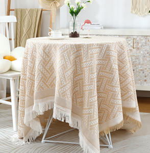 OWENIE – <span class=keywords><strong>nappe</strong></span> <span class=keywords><strong>jacquard</strong></span> en dentelle blanche, nordique <span class=keywords><strong>français</strong></span> ins, <span class=keywords><strong>nappe</strong></span> de table basse rectangulaire, vente en gros - Product Image 3