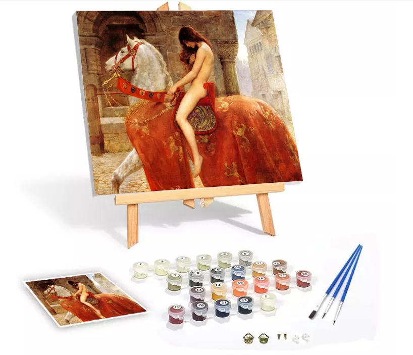 YH2763 Sexy Nude Hand Painted Oil Painting by numbers hand painted diy paint by numbers can painting for home decor