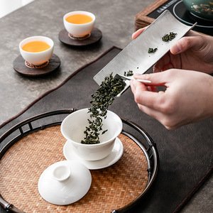 Pure Tin <b>Tea</b> Scoop Handmade Hammered <b>Tea</b> Holder Cylinder Shape <b>Tea</b> Spoon <b>Tea</b> Pillow Kung Fu <b>Tea</b> <b>Set</b> Accessories - Product Image 3