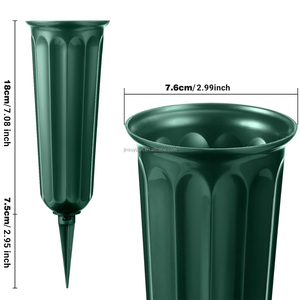 Vases à fleurs commémoratifs en plastique avec pics <span class=keywords><strong>pour</strong></span> cimetières, décorations funéraires <span class=keywords><strong>pour</strong></span> tombes - Product Image 4