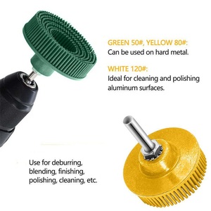 Cepillo de <span class=keywords><strong>disco</strong></span> de cerdas radiales de óxido de aluminio cerámico de 2 pulgadas - Cepillo abrasivo de alta resistencia para taladro eléctrico OEM, eliminación de óxido de aluminio y <span class=keywords><strong>hierro</strong></span> - Product Image 3