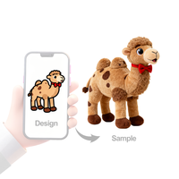 Animaux en peluche personnalisés pour enfants, jouets en peluche doux, vente en gros, broderie de logo de marque, cerf en peluche, alpaga et mule