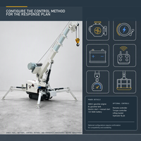 Grue araignée sur chenilles électrique/à essence de 1,2 tonne, 380V, rayon d'action de 5,35 m, hauteur de levage de 6,3 m, hydraulique compacte