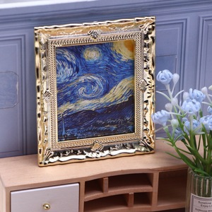 인형 집 미니 시뮬레이션 숲 풍경 데이지 유화 미니어처 홈 벽 장식 벽화 모델 액세서리 - Product Image 4