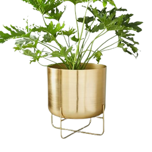 กระถางโลหะทรงกลมเคลือบสีทองทองเหลืองสไตล์โบราณกระถางต้นไม้ทรงกลมทำจากโลหะสำหรับตกแต่งสวนในบ้าน - Product Image 6