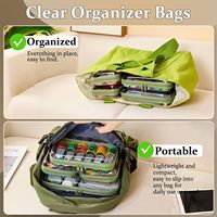 Lot de 4 pochettes rigides transparentes en PET avec fermeture éclair pour sacs à couches et organiseurs de cosmétiques de voyage