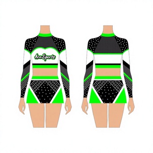 Uniforme de Animadora Brillante Ace Sports en Oferta, Conjunto de Calentamiento con Estampado por Sublimación para Niñas - Product Image 3