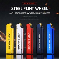 Briquet torche jet à coque métallique jetable, design logo personnalisé, flamme bleue coupe-vent, gaz butane, camping, écologique, portable